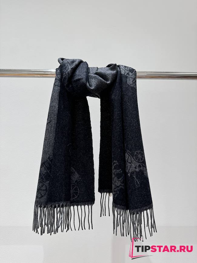 Coach Grey Black Scarf 195×53cm - 1