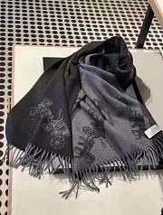 Coach Grey Black Scarf 195×53cm - 3