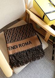 Fendi Roman cape two-tone brown black scaft 140*140cm - 3