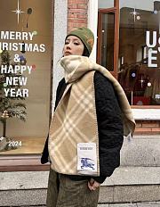  Burberry cashmere wool blended beige scarf 30*180cm - 1