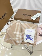  Burberry cashmere wool blended beige scarf 30*180cm - 6