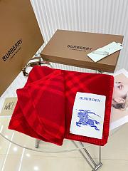 Burberry cashmere wool blended red scarf 30*180cm - 4