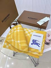 Burberry cashmere wool blended yellow scarf 30*180cm - 6