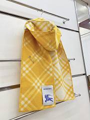 Burberry cashmere wool blended yellow scarf 30*180cm - 5