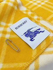 Burberry cashmere wool blended yellow scarf 30*180cm - 4