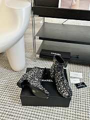 Chanel 24B Sequined Beaded Bow Black Booties - 3