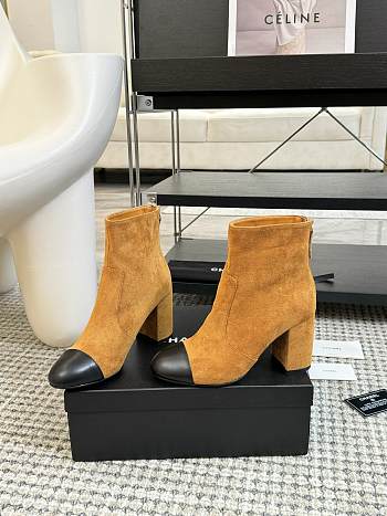 Chanel classic stretch yellow boots