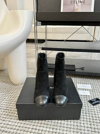 Chanel classic stretch black boots