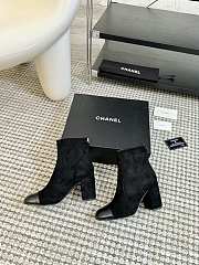 Chanel classic stretch black boots - 5