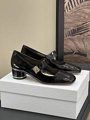 Dior Sheepskin Leather Black Shoes - 4