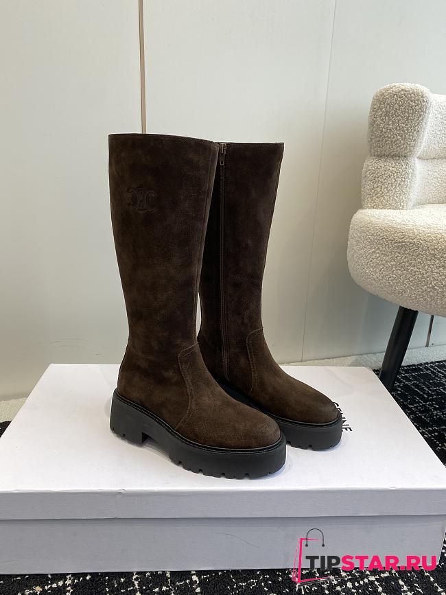 Celine Arc de Triomphe brown high boots - 1