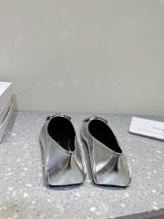  Balenciaga 24 new BB patent leather silver shoes - 4