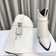 Givenchy Logo Shark Lock White Boots - 6