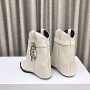 Givenchy Logo Shark Lock White Boots - 3