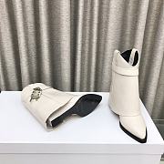 Givenchy Logo Shark Lock White Boots - 2