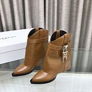 Givenchy Logo Shark Lock Brown Boots - 1