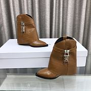 Givenchy Logo Shark Lock Brown Boots - 4