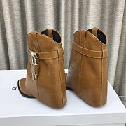 Givenchy Logo Shark Lock Brown Boots - 3