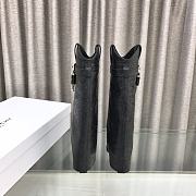  Givenchy Logo Shark Lock Black High Boots - 4