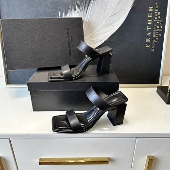 Alexander wang black heel slippers