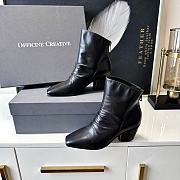 Chelsea thick-heeled mid-heeled short black boots - 1