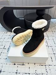  Prada 24/thick-soled casual wool black boots - 2