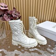 Dior 30 Montaigne White Short Boots - 1