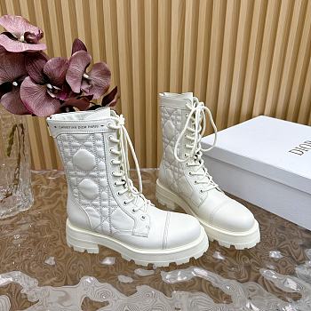 Dior 30 Montaigne White Short Boots