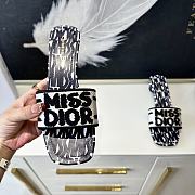 Dior Graffti Logo Water-dyed Sheepskin Black Slippers - 3