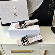 Dior Graffti Logo Water-dyed Sheepskin Pink Slippers - 5