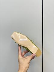 Gucci 24 Mary Jane Bow Square Toe Ballet Flats Light Green - 4