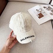 Balenciaga White Baseball Cap - 6