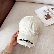 Balenciaga White Baseball Cap - 5