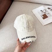 Balenciaga White Baseball Cap - 4