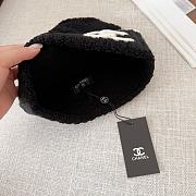 Chanel vintage double C logo black hat - 5