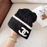 Chanel vintage double C logo black hat - 3