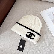 Chanel vintage double C logo white hat - 1