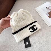 Chanel vintage double C logo white hat - 5