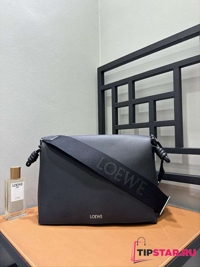 Loewe Falmenco Satchel Black Nappa Cowhide Shoudle Bag 34x12x24CM - 1