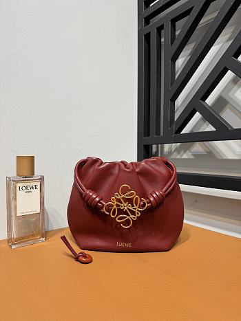 Loewe Small Flamenco Wine Red Bag 23*5.5*17cm