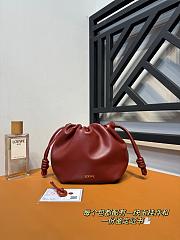 Loewe Small Flamenco Wine Red Bag 23*5.5*17cm - 6