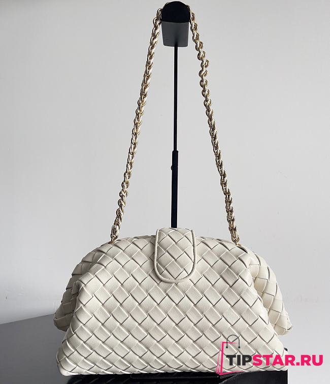 Bottega Veneta Classic Lauren 1980 Teen Clutch Chain White Bag 31.5*16.5*11cm  - 1