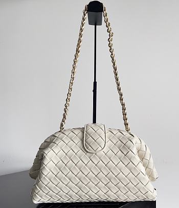 Bottega Veneta Classic Lauren 1980 Teen Clutch Chain White Bag 31.5*16.5*11cm 