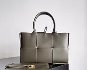 BV Bottega Veneta Dark Green Tote Three Grid 30X20x11.5cm - 1