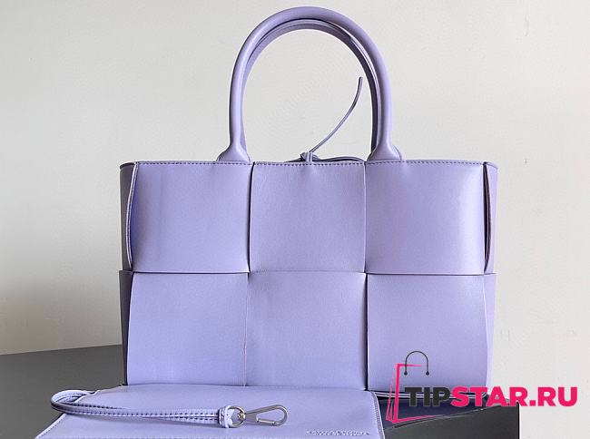 BV Bottega Veneta Purple Tote Three Grid 30X20x11.5cm - 1