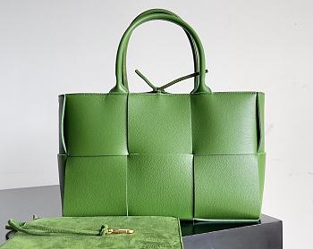 BV Bottega Veneta GreenTote Three Grid 30X20x11.5cm