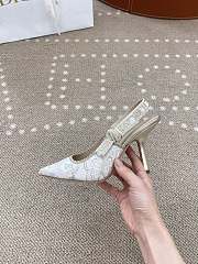 Dior J'Adior Embroidered Slingback Kitten Heels - 6