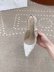 Dior J'Adior Embroidered Slingback Kitten Heels - 4