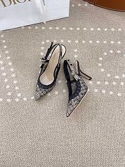 Dior J'Adior Embroidered Lace Slingback Kitten Heel Shoes - 1