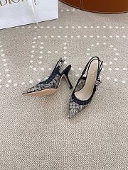 Dior J'Adior Embroidered Lace Slingback Kitten Heel Shoes - 6